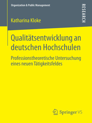 cover image of Qualitätsentwicklung an deutschen Hochschulen
